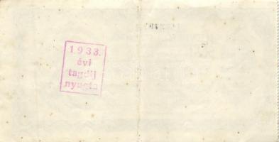 Budapest 1930. "Revíziós Pengő" arcképes változat, kitöltött T:II