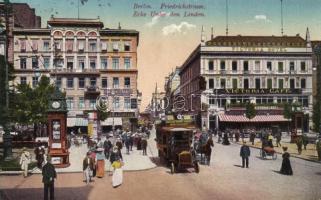 Berlin Friedrich street, the corner of the Unter den Linden, Hotel and Café Victoria, autobus (EK)