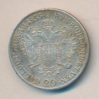 Ausztria/magyar verdejel 1835E 20Kr Ag II.Ferenc T:2,2-