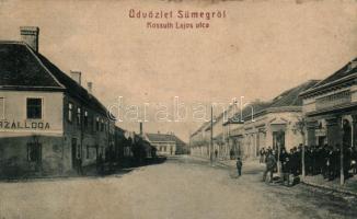 Sümeg Kossuth utca, Herczeg Esterházy malomipari kereskedése, szálloda (non pc)