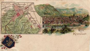 Brassó, map litho (fl)