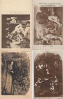 16 db régi művészlap / 16 pieces artist cards