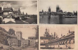 13 db régi, külföldi városképes lap (4 olasz, 2 német, 2 svéd, 2 norvég, egy osztrák, egy spanyol, egy francia) / 13 pieces foreign city cards (4 Italian, 2 German, 2 Swedish, 2 Norwegian, 1 Austrian, 1 Spanish, 1 French)