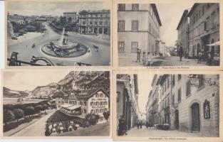 12 db régi, külföldi városképes lap (7 olasz, 3 svájci, egy osztrák és egy német) / 12 pieces foreign postcards from Italy (7), Switzerland (3) Austria (1) and Germany (1)