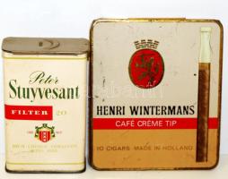 2 db fém cigarettás doboz