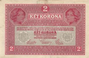 1917. 2K (2x) egyik "Deutschösterreich" felülnyomással + 1923. 100K "T.W" nyomda...