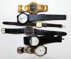 Kvarc óra tétel: 3×Casio, Q&Q, Cardy, Seiko, összesen 6 db