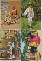 25 db modern, magyar és külföldi folklórlap / 25 pieces modern Hungarian and foreign folklore cards