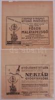 1932 2db távirat a Fővárosi Sörfőző Rt. sörreklámjaival