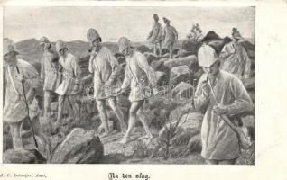 Military WWI Dutch soldiers after battle