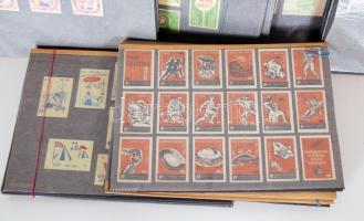 cca 1200db magyar gyufacímke albumlapokon