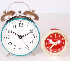 2db retró ébresztőóra: Ruhla és Jantar, mindkettő jár /  Vintage alarm clocks: Ruhla and Jantar, both work