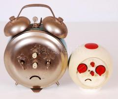 2db retró ébresztőóra: Ruhla és Jantar, mindkettő jár / 
Vintage alarm clocks: Ruhla and Jantar, bot...
