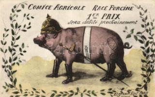 Anti-German military propaganda, pig, humour (fa)