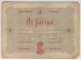 1848. 5Ft "Kossuth bankó" piros T:III