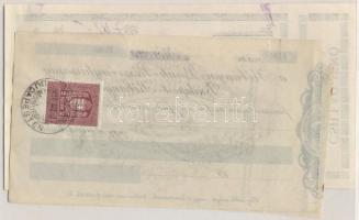 ~1920. 4db kitöltetlen csekk: "A Belvárosi Takarékpénztár Részvénytársaság", "Csillag...