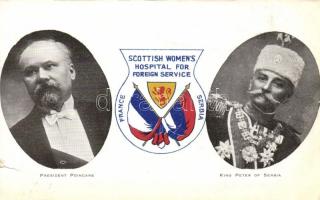 Scottish women's hospital for foreign service, King Peter of Serbia, President Poincare (b)