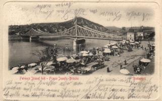 Budapest Ferenc József híd, vásár
