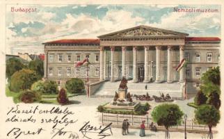 1899 Budapest VIII. Nemzeti Múzeum, Geiger litho