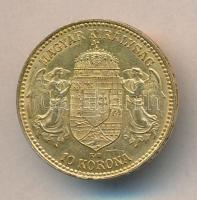 1909KB. 10K Au "Ferenc József" (3.39g/0.900) T:2
Hungary 1909. 10 Kronen Au "Franz Jo...