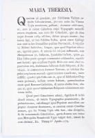 1778 Mária Terézia felhívása latinul, 29×20 cm