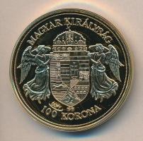 1908. 100K "COPY" jelzésű aranyozott réz-nikkel replika (38mm/25g) T:PP