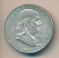 Amerikai Egyesült Államok 1963. 1/2$ Ag "Franklin" T:2- USA 1963. 1/2 Dollar Ag "Franklin" C:VF