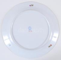 Kézzel festett Victoria mintás, jelzett Herendi porcelán lapos tányér, hibátlan / 
Handpainted numbe...