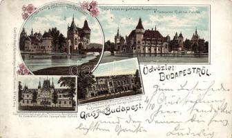 1896 Budapest az Ezredéves Kiállítás épületei litho (Rb)