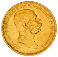 Ausztria 1908. 10K Au "Ferenc József uralkodásának Jubileuma" (3,39g/0.900) T:2  Austria 1908. 10 Corona Au "Franz Joseph - 60th Anniversary of Reign" (3.39g/0.900) C:XF