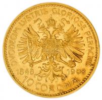 Ausztria 1908. 10K Au "Ferenc József uralkodásának Jubileuma" (3,39g/0.900) T:2 
Austria 1...