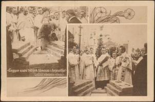 Budapest XIV. a Rózsafüzér Királynéja plébánia alapkövének felszentelése 1912-ben Dr. Kohl Medárd és József főherceg által (EK)