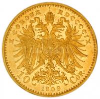 Ausztria 1909. 10K Au "Ferenc József kis fej" (3,39g/0.900) T:1-,2 apró ph.
Austria 1909. ...