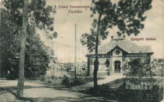 Gyula József szanatórium, igazgatói lakás (lyuk/pinhole)