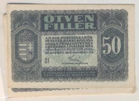 1920. 50f (3x) T:hajtatlanok, szélek kissé kopottak