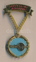 ~1970. Volán Társadalmi Munkáért, zománcozott hátlapon sorszámozott kitüntetés T:2