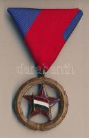 1947. "A Magyar Köztársasági Sport Érdemérem bronz fokozata" zománcozott Br kitüntetés mellszalagon T:1