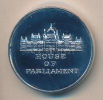 DN "Hungarian Republic - House of Parliament" ezüstözött emlékérem (42,5mm) T:1 Dísztokban