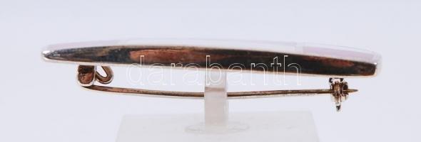 Ezüst (Ag.) art-deco stílusú kitűző, bruttó: 12 gr, h:5 cm, dobozban