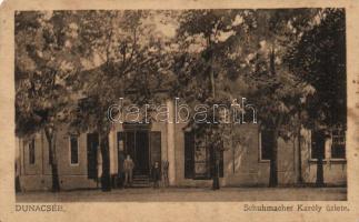 Dunacséb the shop of Schuhmacher Károly