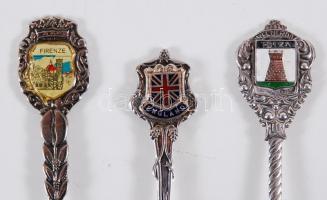 5db címeres, zománcozott díszkanálka