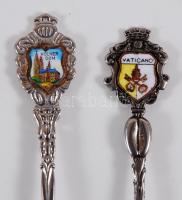 5db címeres, zománcozott díszkanálka