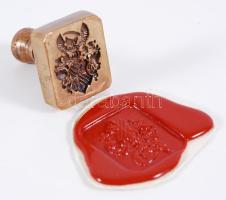 Címeres réz pecsétnyomó mintával