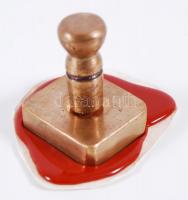 Címeres réz pecsétnyomó mintával