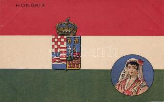 Hungary tourist propaganda, coat of arm, folklore