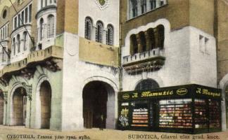 Szabadka town hall, the shop of A. Mamuzic (Rb)