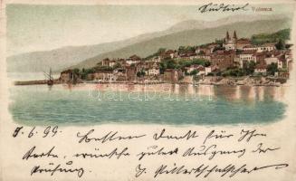 1899 Abbazia Opatija Volosko litho (wet damage)