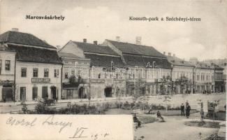 Marosvásárhely Széchenyi square, Kossuth park, shops