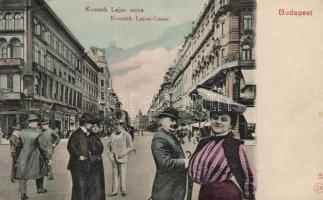 Budapest V. Kossuth Lajos utca, Berényi és Frankl divatáruháza, kollázs (EB)