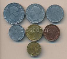 Olaszország 1939-41. 7db klf fémpénz T:2,2- Italy 1939-41. 7 different coins C:XF,VF